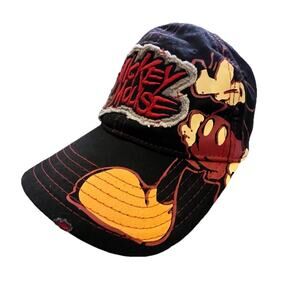 Disney Parks Steamboat Willie Mickey Mouse distressed Hat Youth Baseball Cap